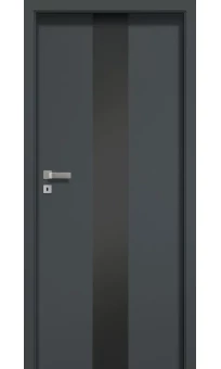 Drzwi wewnętrzne POL-SKONE A02 szyba laminowana czarna
