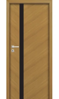 Drzwi wewnętrzne POL-SKONE ESPINA W01 szyba czarna laminowana