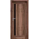 Drzwi wewnętrzne POL-SKONE MONA W01 z panelem w kolorze czarnym
