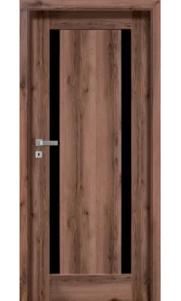 Drzwi wewnętrzne POL-SKONE MONA W02 z panelem w kolorze czarnym